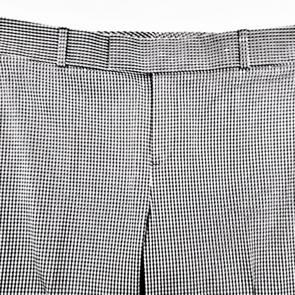 black and white small checkered pants
